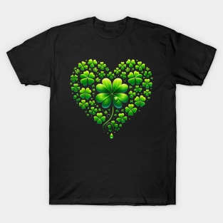 Happy St. Patrick's Day: Irish Shamrock Hearts, Family, and Luck-filled Celebrations T-Shirt